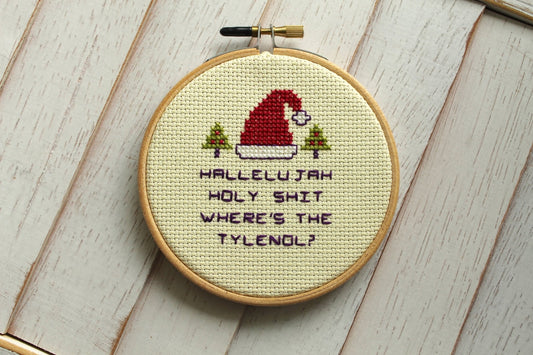 Christmas Vacation Quote Cross Stitch Kit – Funny Holiday Design