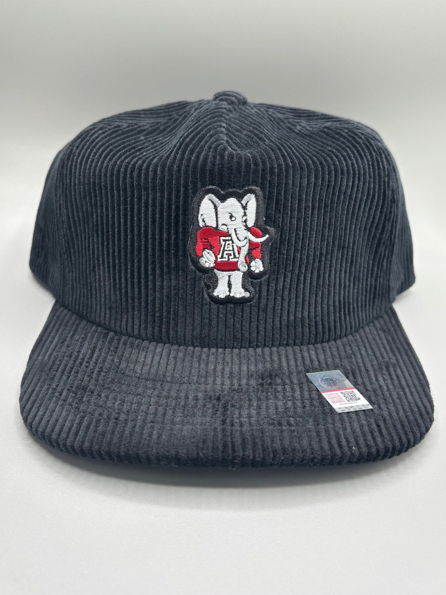 Corduroy Big Al Patch Snapback Hat - Black