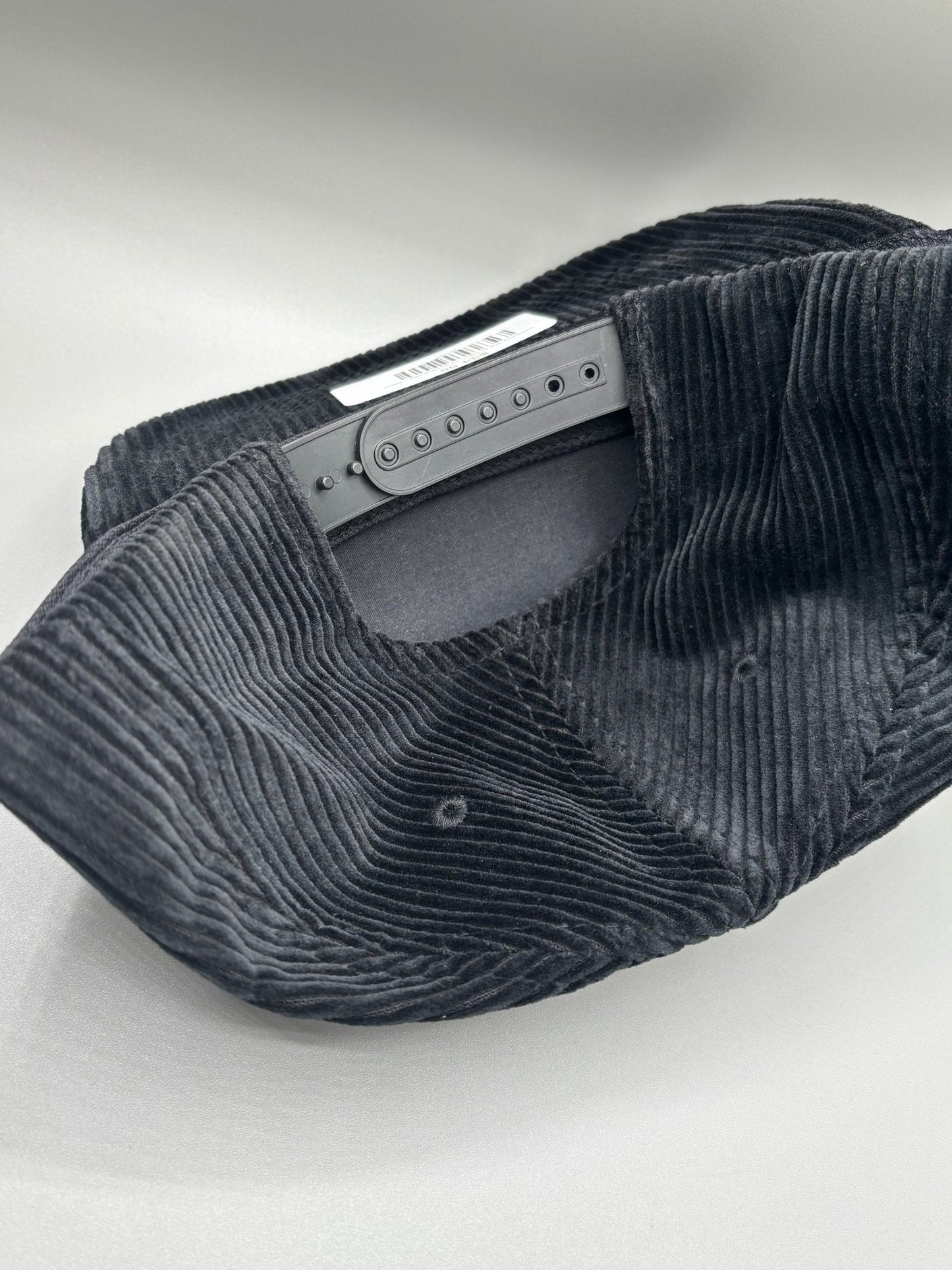 Corduroy Big Al Patch Snapback Hat - Black