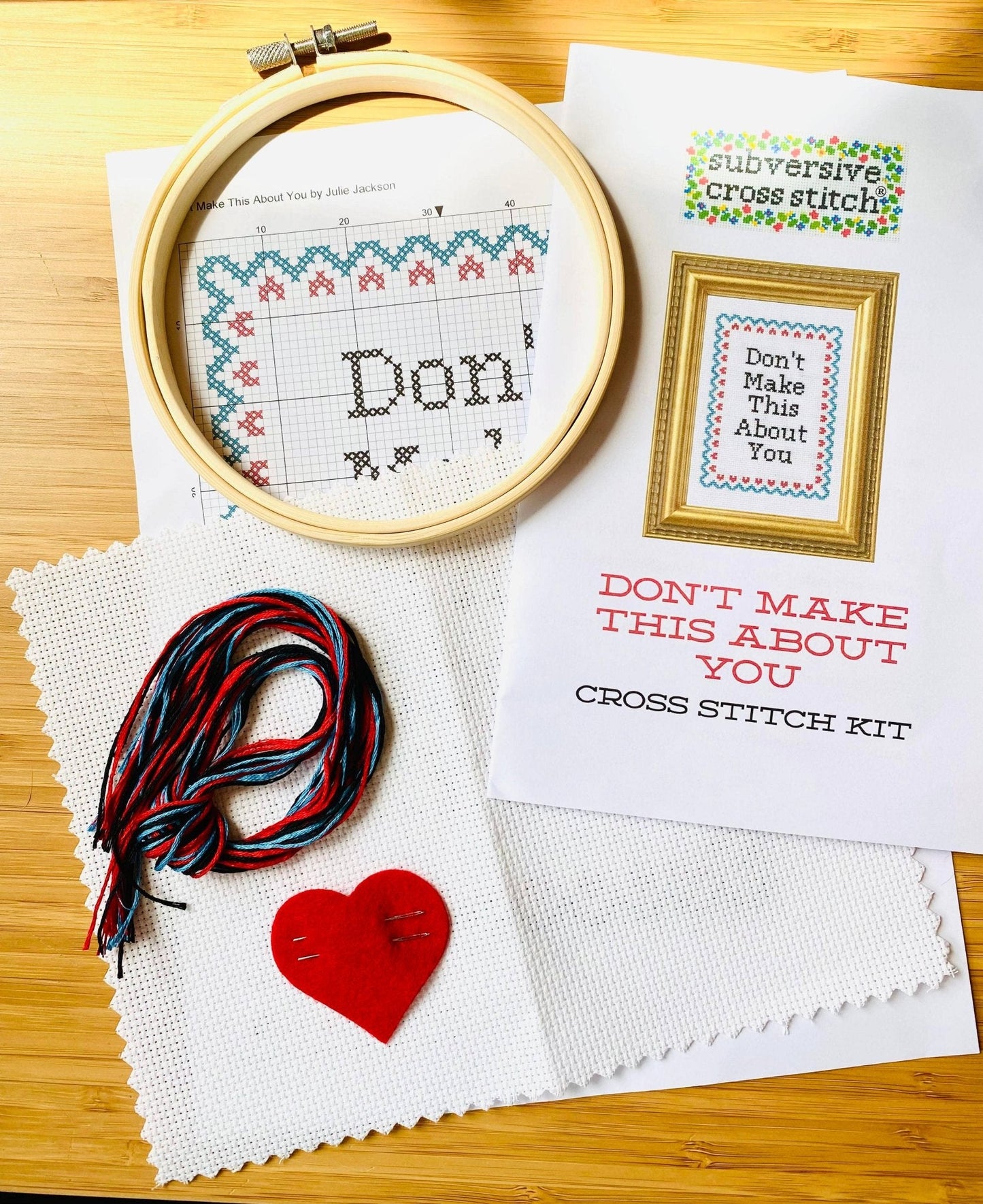Deluxe Cross Stitch Kit – “Homo Sweet Homo” Funny Housewarming Pattern