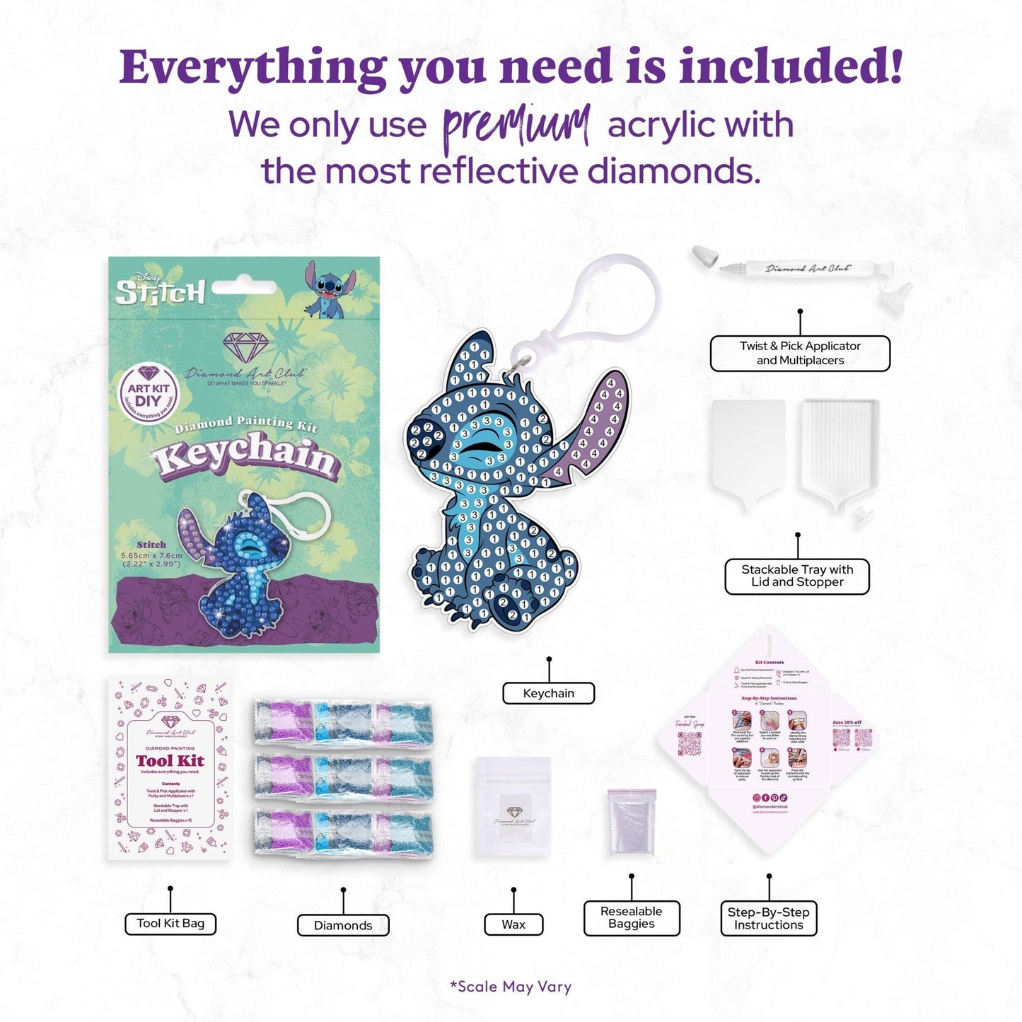 Diamond Art Club – Keychain Kit: Stitch™ (Disney Licensed)