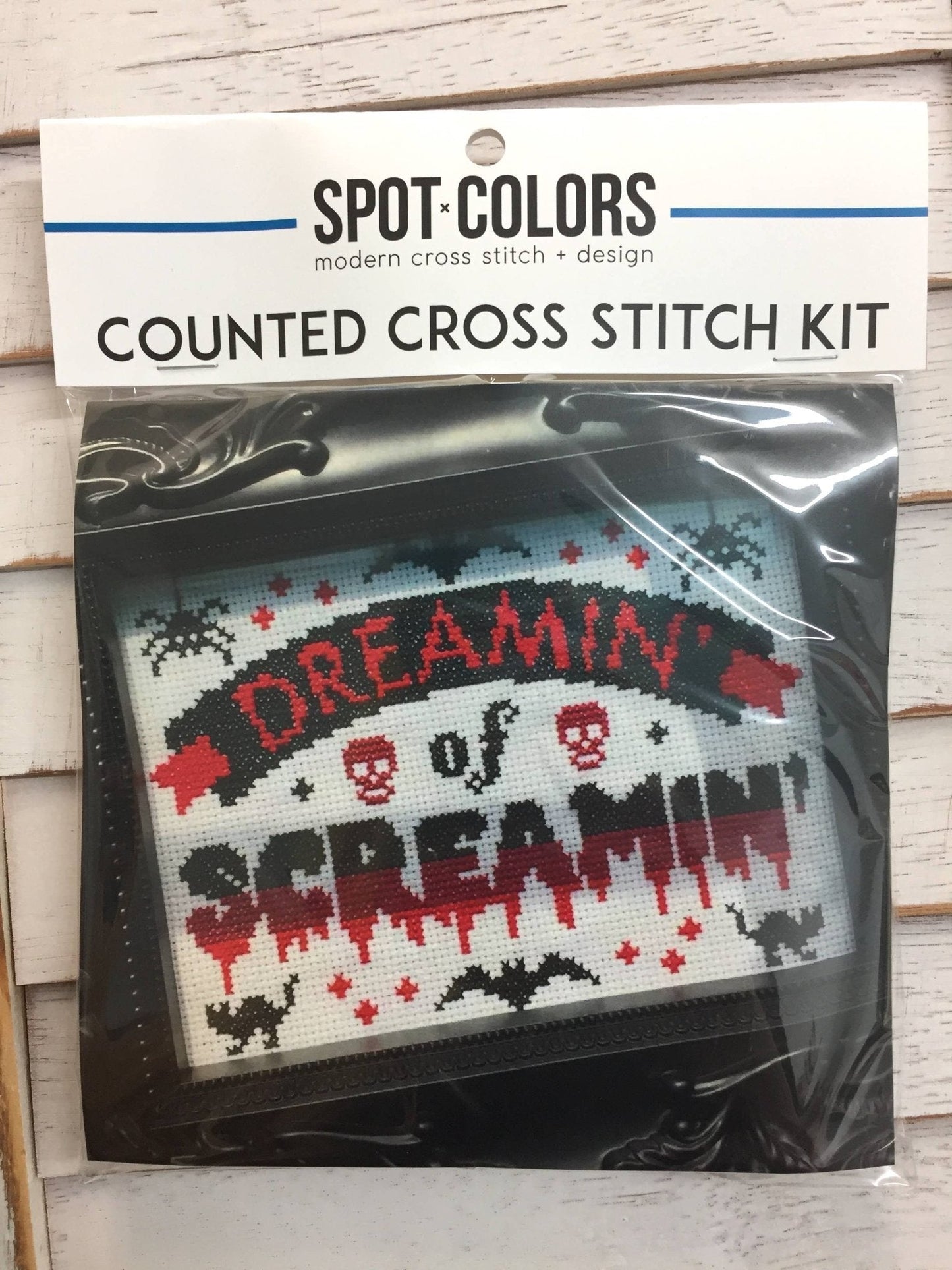 Dreamin’ of Screamin’ Cross Stitch Kit – Gothic Skull Design (5"x7")