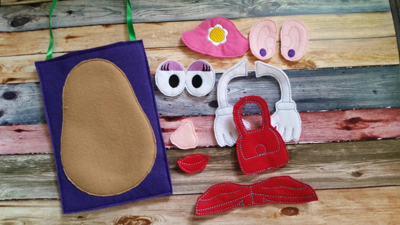 Build Your Own Spud - toddler Quiet Activity Bag - quiet book page - activity bag - busy bag - toddler learning - preschool gift idea