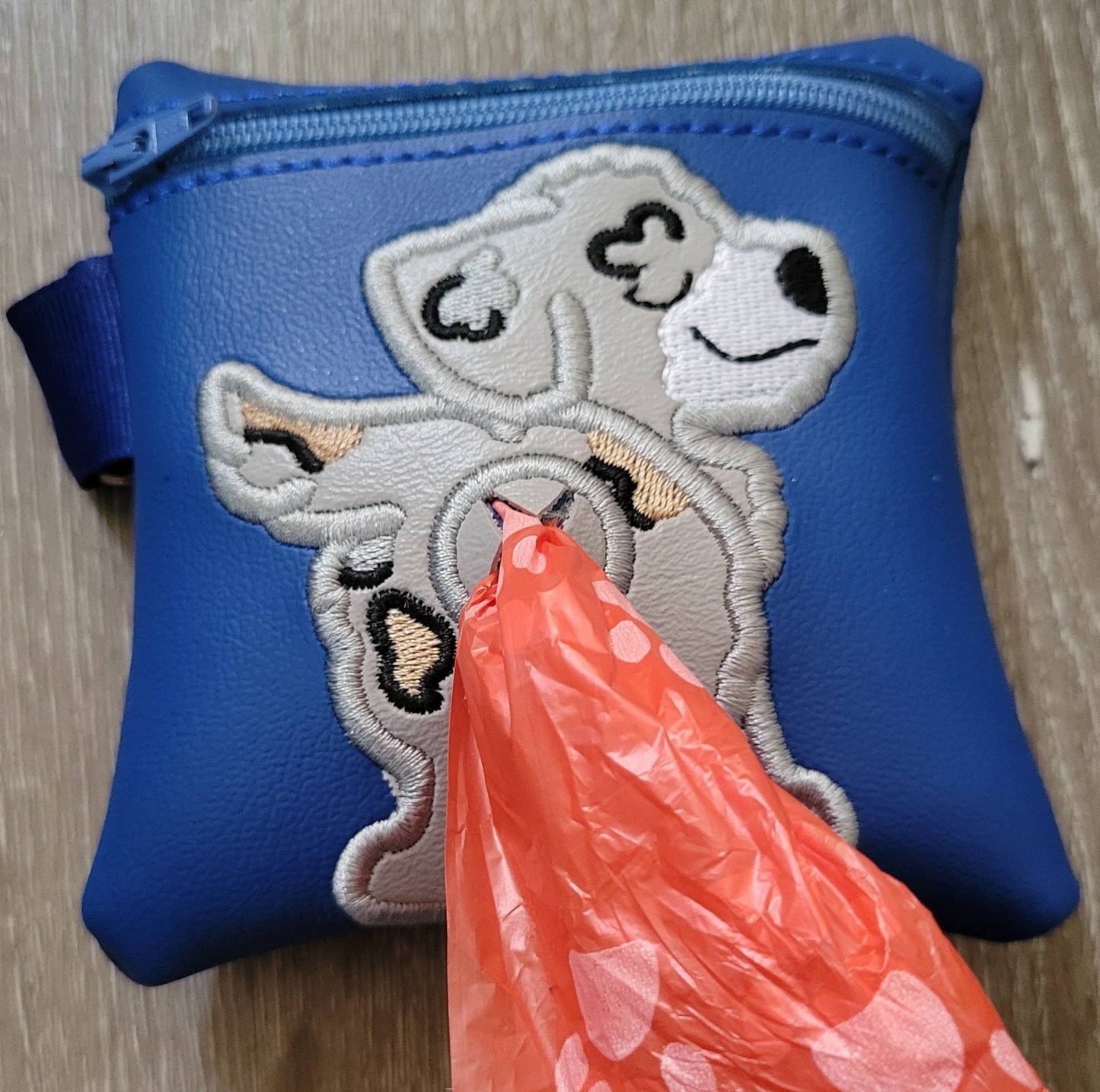 Aussie Doodle Poop Bag Pouch - gift for dog lover - Zippered poop bag holder-  Gift for Dog Walker - veterinarian - dog groomer