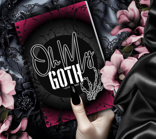 Oh My Goth Skeleton Hand Reusable Sticker Book, Perfect Gift to Personalize,  Sticker Organizer Album