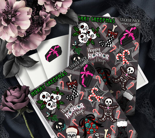 Happy Horror Days – Gothic Christmas Sticker Sheet
