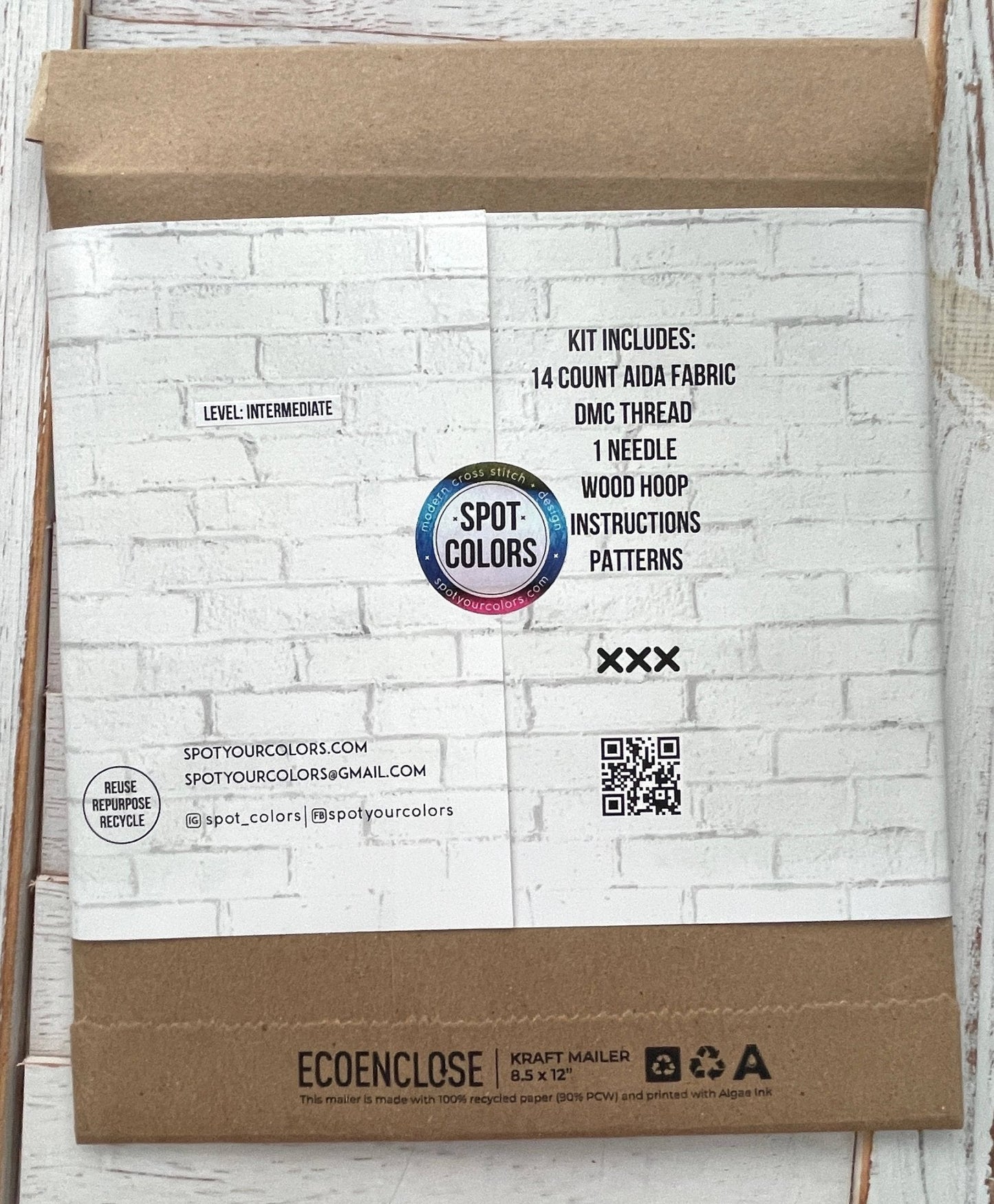 No Time for Bullshit Cross Stitch Kit – Snarky Desk Décor (6”)