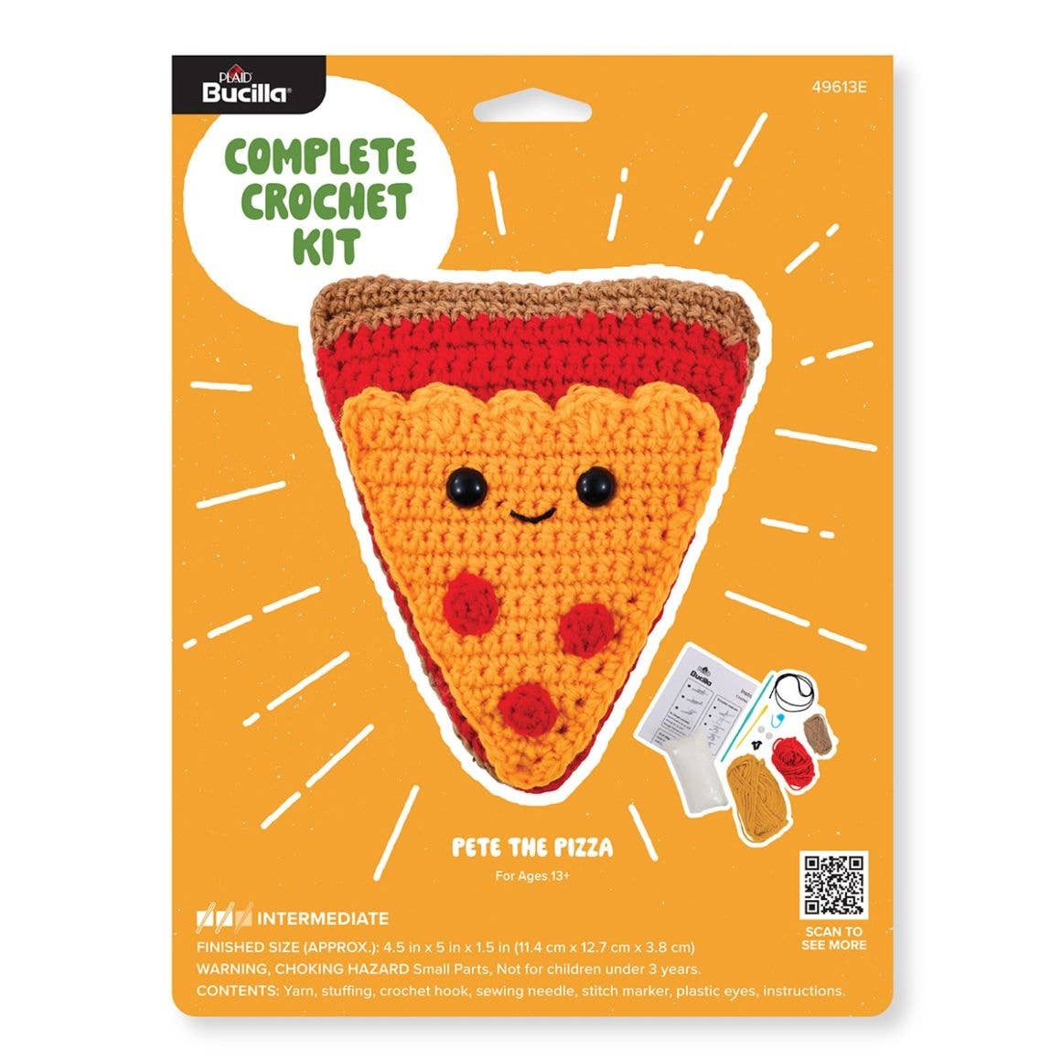 Pete the Pizza Amigurumi Crochet Kit – Cute & Beginner-Friendly