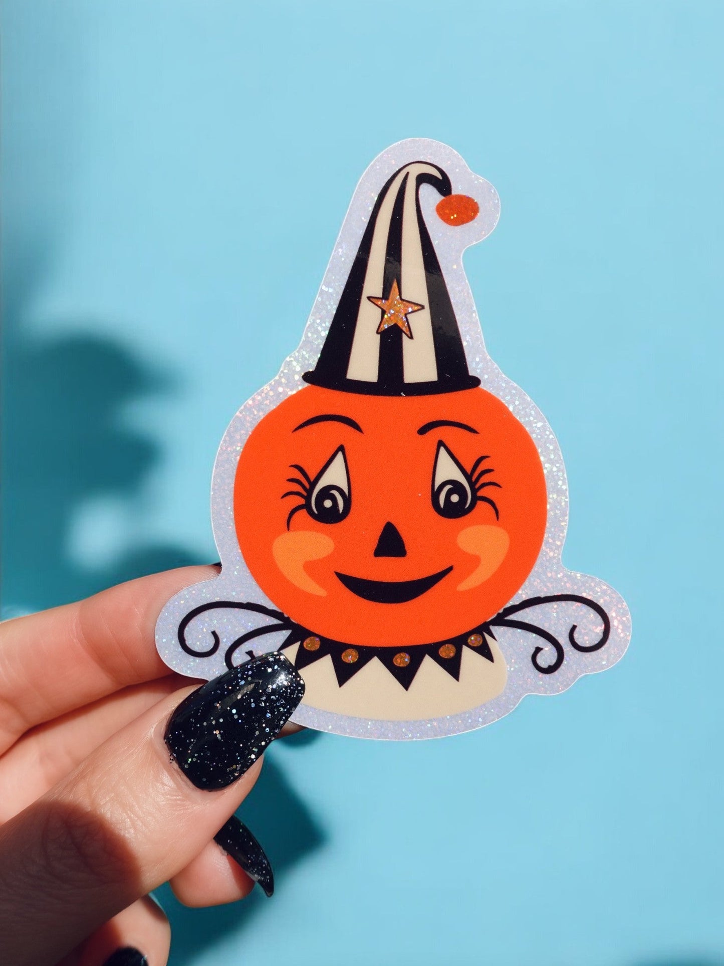 Retro Pumpkin Halloween Sticker