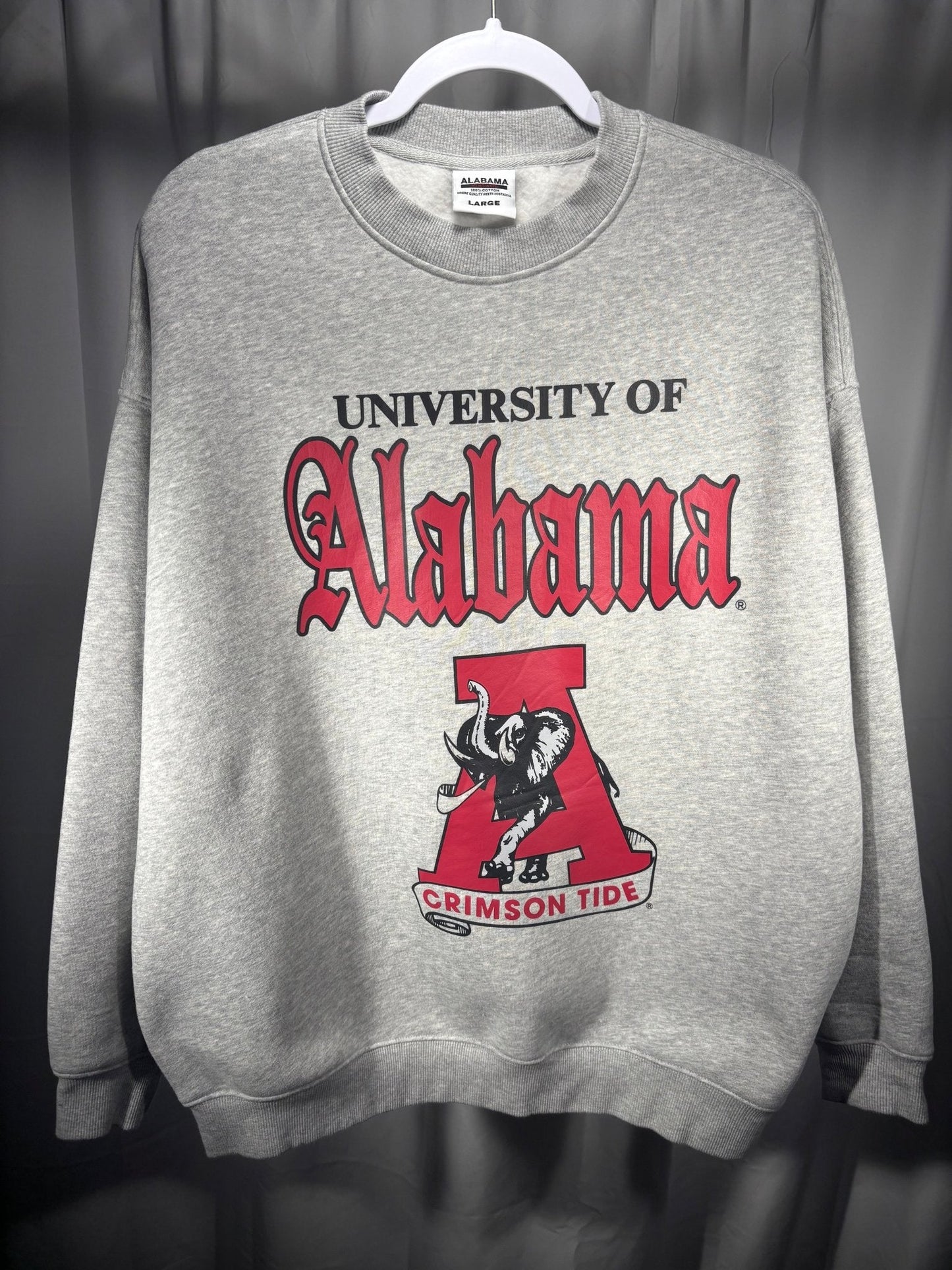 The Old English Crewneck – University of Alabama (100% Cotton, Heavyweight)