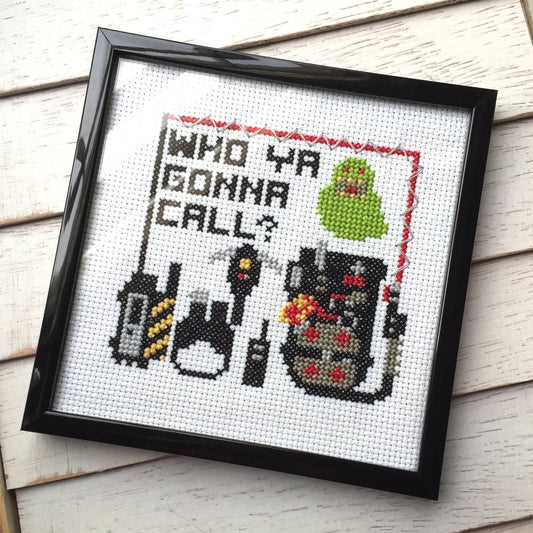 Who You Gonna Call? Cross Stitch Kit – Ghostbusters-Inspired  Design (6”)