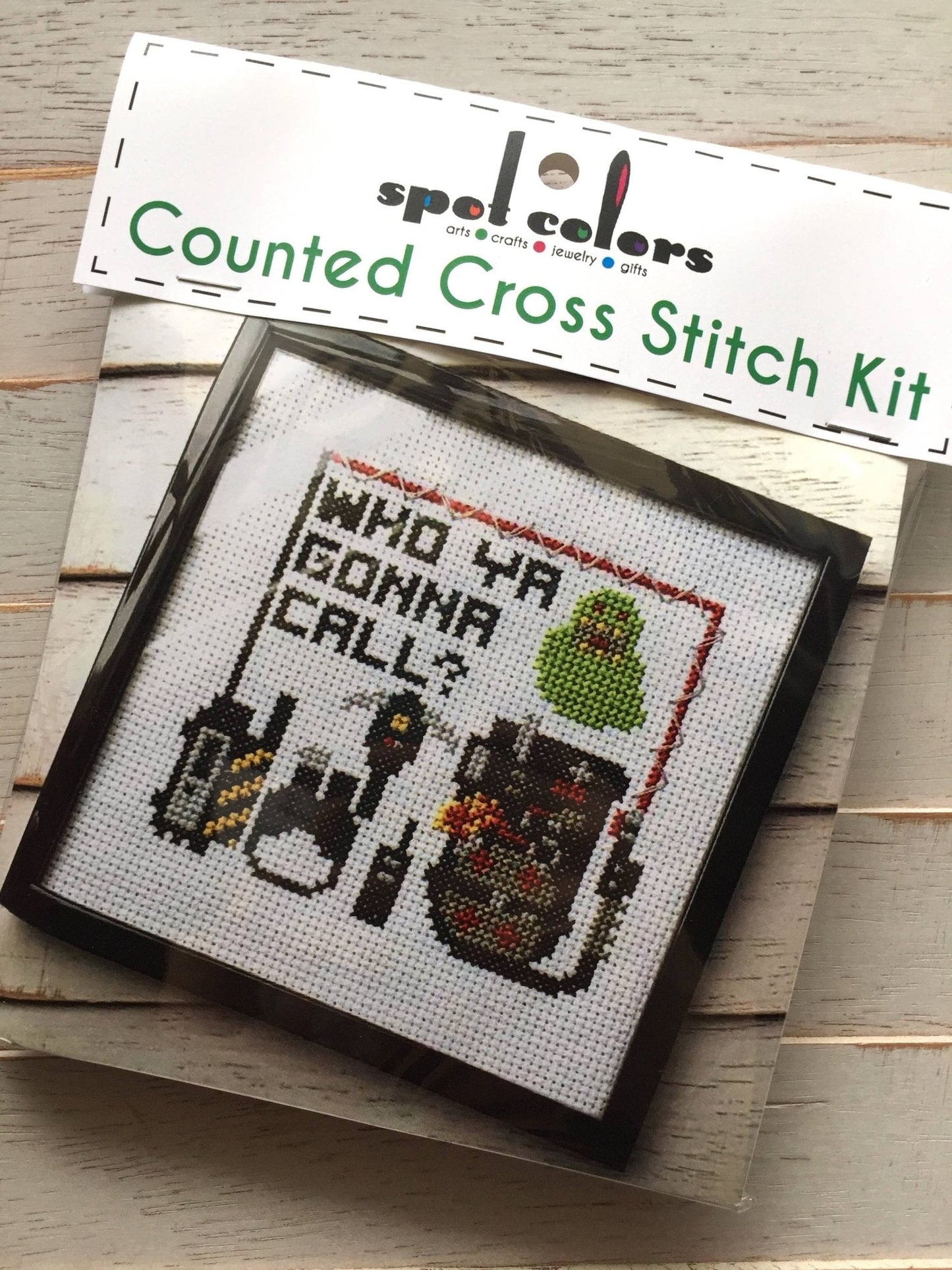 Who You Gonna Call? Cross Stitch Kit – Ghostbusters-Inspired  Design (6”)